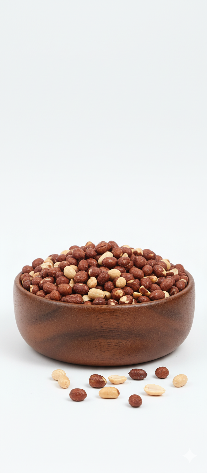 مغز بادام زمینی خال نمک