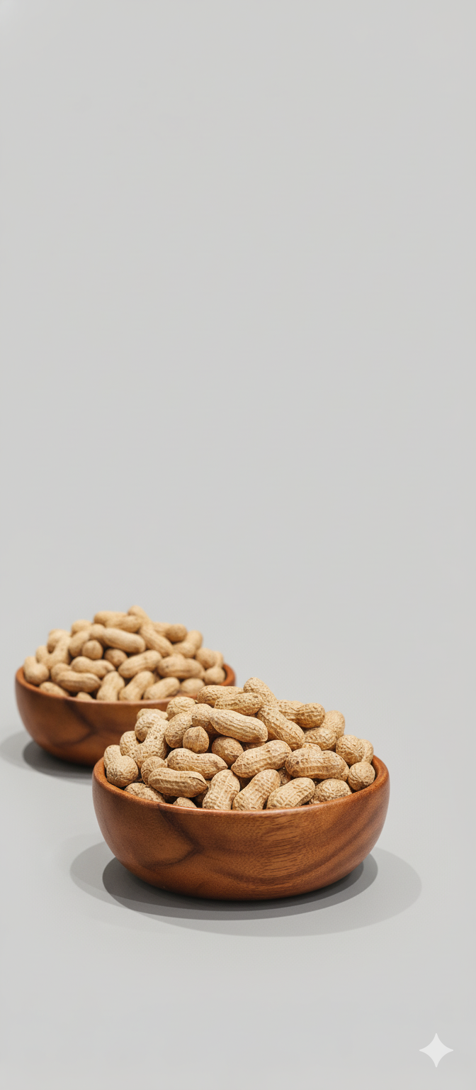 بادام زمینی با پوست نمکی